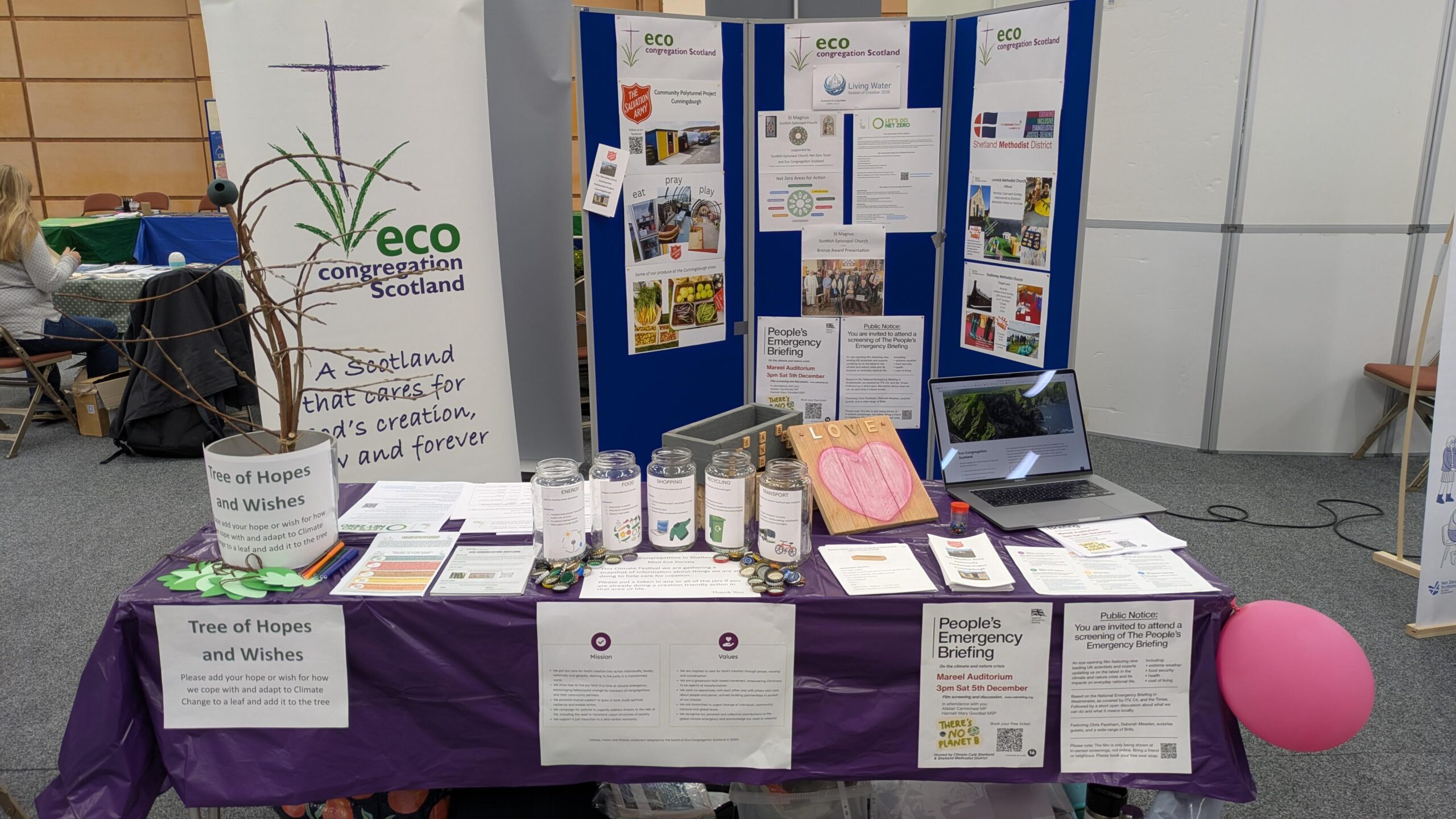 Eco-congregation stall
