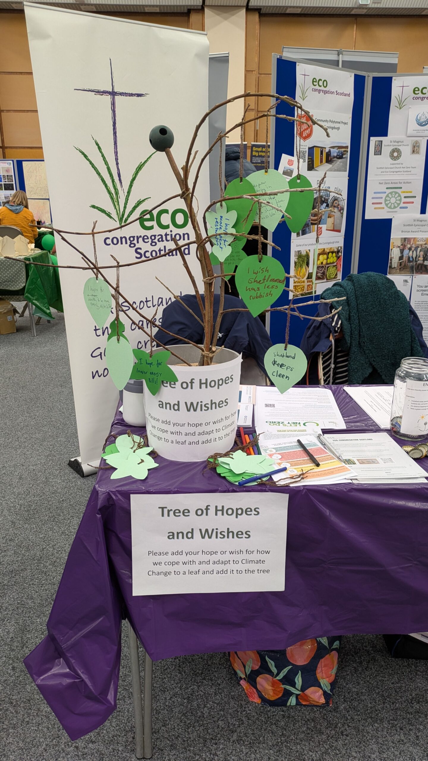 Tree of Hopes and Wishes with leaves
